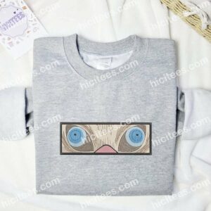 Inosuke Boar Eyes Demon Slayer Anime Embroidered Shirt 1 Inosuke Boar Eyes Demon Slayer Anime Embroidered Shirt 3 1