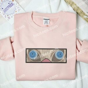 Inosuke Boar Eyes Demon Slayer Anime Embroidered Shirt 2 Inosuke Boar Eyes Demon Slayer Anime Embroidered Shirt 1