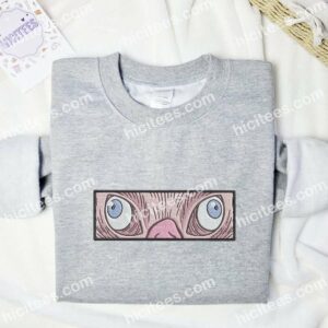 Inosuke Boar Eyes Demon Slayer Anime Embroidered Shirt 1 Inosuke Boar Eyes Demon Slayer Anime Embroidered Shirt 3 4