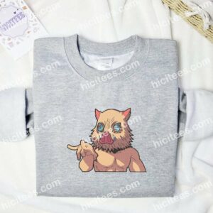 Inosuke Demon Slayer Anime Embroidered Shirt 3 2