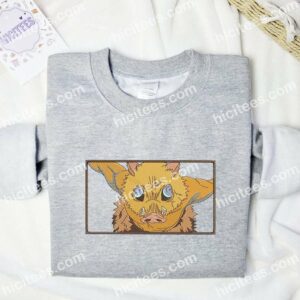 Inosuke Demon Slayer Anime Embroidered Shirt 3 3