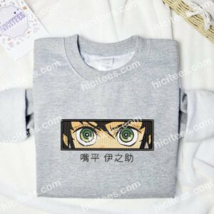 Inosuke Eyes Demon Slayer Anime Embroidered Shirt 1 Inosuke Eyes Demon Slayer Anime Embroidered Shirt 3 1