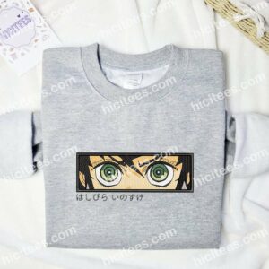 Inosuke Eyes Demon Slayer Anime Embroidered Shirt 3 2