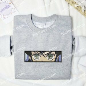 Inosuke Eyes Demon Slayer Anime Embroidered Shirt 1 Inosuke Eyes Demon Slayer Anime Embroidered Shirt 3 4