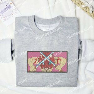 Inosuke Fighting Style Demon Slayer Anime Embroidered Shirt 3