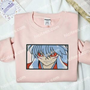 Inuyasha Demon Form InuYasha Anime Embroidered Shirt 2 Inuyasha Demon Form InuYasha Anime Embroidered Shirt