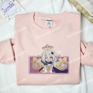 Paimon Genshin Impact Anime Embroidered Shirt 2 Paimon Genshin Impact Anime Embroidered Shirt