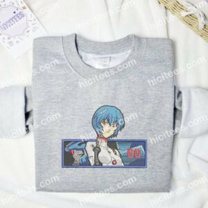 Rei Ayanami Neon Genesis Evangelion Anime Embroidered Shirt 3
