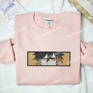 Zhongli Face Genshin Impact Anime Embroidered Shirt 2 Zhongli Face Genshin Impact Anime Embroidered Shirt