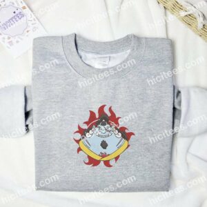 Jinbei One Piece Anime Embroidered Shirt 1 Jinbei One Piece Anime Embroidered Shirt 3
