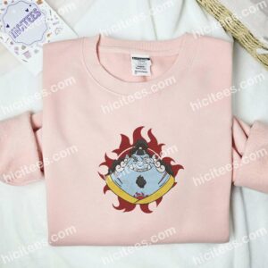 Jinbei One Piece Anime Embroidered Shirt 2 Jinbei One Piece Anime Embroidered Shirt