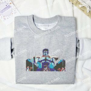 Jotaro Kujo Angry Jojo's Bizzare Adventure Anime Embroidered Shirt 1 Jotaro Kujo Angry Jojos Bizzare Adventure Anime Embroidered Shirt 3
