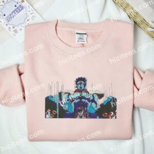Jotaro Kujo Angry Jojo's Bizzare Adventure Anime Embroidered Shirt 2 Jotaro Kujo Angry Jojos Bizzare Adventure Anime Embroidered Shirt