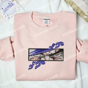 Jotaro Kujo Eyes Jojo's Bizzare Adventure Anime Embroidered Shirt 2 Jotaro Kujo Eyes Jojos Bizzare Adventure Anime Embroidered Shirt