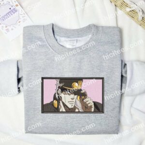 Jotaro Kujo Jojos Bizzare Adventure Anime Embroidered Shirt 3