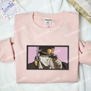 Jotaro Kujo Jojos Bizzare Adventure Anime Embroidered Shirt