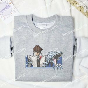 Kaiba Seto Yu Gi Oh Anime Embroidered Shirt 1 Kaiba Seto Yu Gi Oh Anime Embroidered Shirt 3