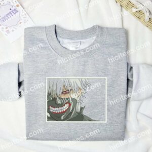 Kaneki Ken Face Tokyo Ghoul Anime Embroidered Shirt 1 Kaneki Ken Face Tokyo Ghoul Anime Embroidered Shirt 3 2