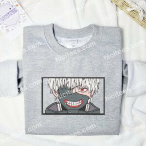 Kaneki Ken Face Tokyo Ghoul Anime Embroidered Shirt 1 Kaneki Ken Face Tokyo Ghoul Anime Embroidered Shirt 3 3