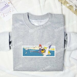 Kiki’s Delivery Service Anime Embroidered Shirt 1 Kiki's Delivery Service Anime Embroidered Shirt 3