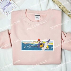 Kiki’s Delivery Service Anime Embroidered Shirt 2 Kiki's Delivery Service Anime Embroidered Shirt