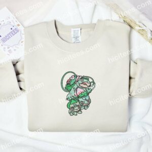 Bulbasaur Ivysaur Venusaur Pokemon Anime Embroidered Shirt 2 Bulbasaur Ivysaur Venusaur Pokemon Anime Embroidered Shirt