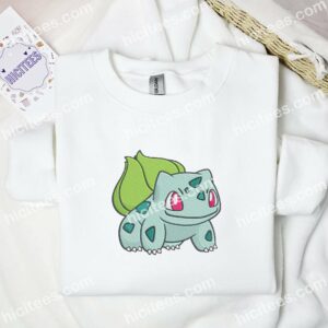 Bulbasaur Pokemon Anime Embroidered Shirt 3 2