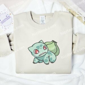 Bulbasaur Pokemon Anime Embroidered Shirt