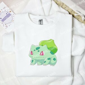 Bulbasaur Pokemon Anime Embroidered Shirt 3 3