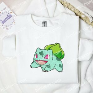 Bulbasaur Pokemon Anime Embroidered Shirt 1 Bulbasaur Pokemon Anime Embroidered Shirt 3 6