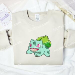 Bulbasaur Pokemon Anime Embroidered Shirt 2 Bulbasaur Pokemon Anime Embroidered Shirt 8