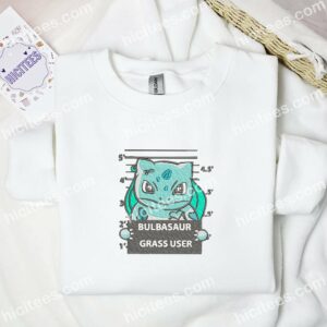 Bulbasaur Pokemon Anime Embroidered Shirt 3 8