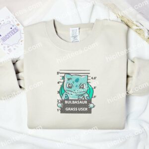 Bulbasaur Pokemon Anime Embroidered Shirt 10