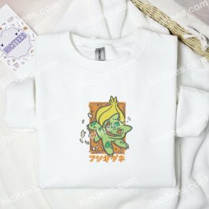 Bulbasaur Pokemon Anime Embroidered Shirt 1 Bulbasaur Pokemon Anime Embroidered Shirt 3 9