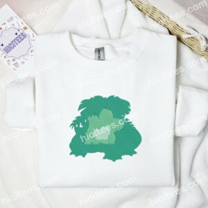 Bulbasaur Shadow Pokemon Anime Embroidered Shirt 1 Bulbasaur Shadow Pokemon Anime Embroidered Shirt 3
