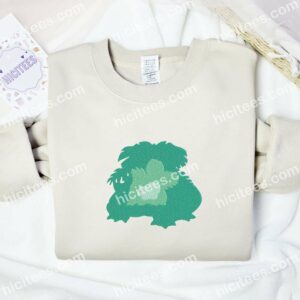 Bulbasaur Shadow Pokemon Anime Embroidered Shirt 2 Bulbasaur Shadow Pokemon Anime Embroidered Shirt