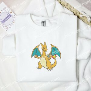 Charizard Pokemon Anime Embroidered Shirt 3 3