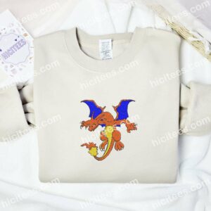 Charizard Pokemon Anime Embroidered Shirt 2 Charizard Pokemon Anime Embroidered Shirt 4