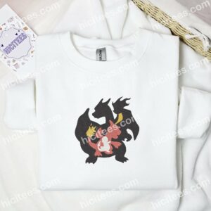 Charmander Evolution Pokemon Anime Embroidered Shirt 1 Charmander Evolution Pokemon Anime Embroidered Shirt 3 1