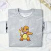 Charmander Happy Pokemon Anime Embroidered Shirt