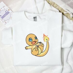 Charmander Happy Pokemon Anime Embroidered Shirt 3 1