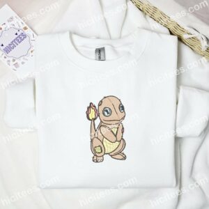 Charmander Pokemon Anime Embroidered Shirt 3 3