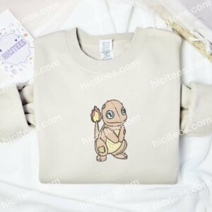 Charmander Pokemon Anime Embroidered Shirt 5