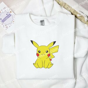 Pikachu Pokemon Anime Embroidered Shirt 1 Pikachu Pokemon Anime Embroidered Shirt 3 1