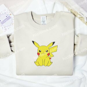 Pikachu Pokemon Anime Embroidered Shirt 2 Pikachu Pokemon Anime Embroidered Shirt 1