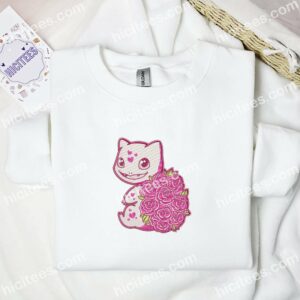 Rose Bulbasaur Pokemon Anime Embroidered Shirt 1 Rose Bulbasaur Pokemon Anime Embroidered Shirt 3