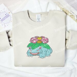 Venusaur Pokemon Anime Embroidered Shirt 1