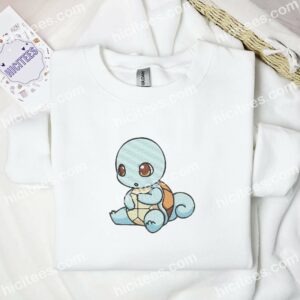 Squirtle Pokemon Anime Embroidered Shirt 1 Squirtle Pokemon Anime Embroidered Shirt 3 7