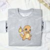Charmander Pokemon Anime Embroidered Shirt