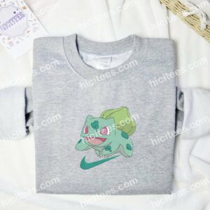 Bulbasaur Pokemon Anime Embroidered Shirt 1 Bulbasaur Pokemon Anime Embroidered Shirt 3 10